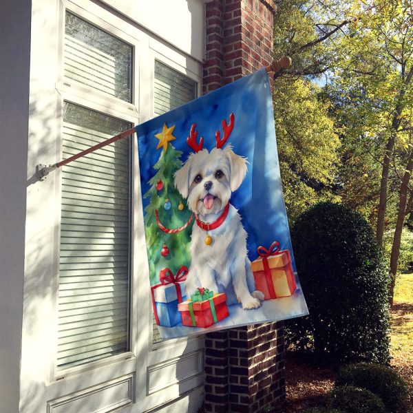 Maltese Christmas Reindeer House Flag Hot on Sale - Image 2