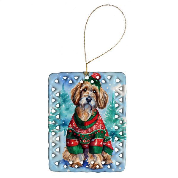 Petit Basset Griffon Vendeen Christmas Porcelain Ornament Sale