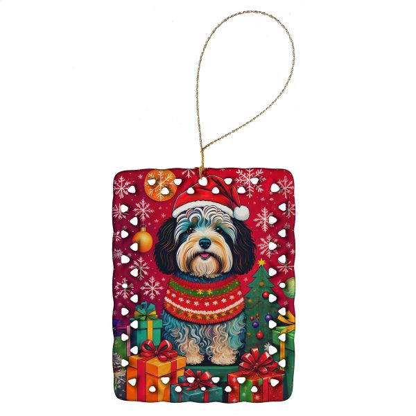 Havanese Holiday Christmas Porcelain Ornament For Discount
