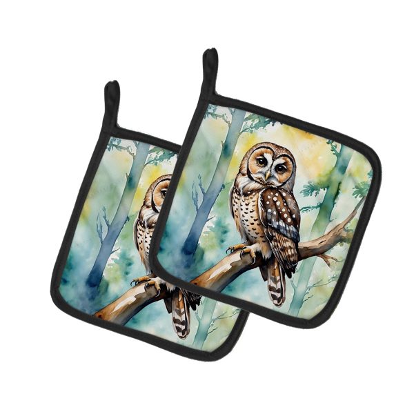 Spotted Owl Pair of Pot Holders Supply