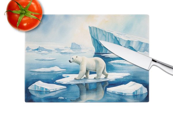 Polar Bear on the Ice Glass Cutting Board Online Hot Sale - Image 4