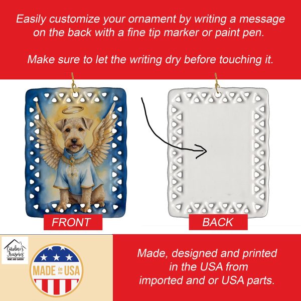 Lakeland Terrier My Angel Porcelain Ornament Online Hot Sale - Image 3