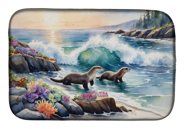 Coastal Wildlife Seals Dish Drying Mat For Discount