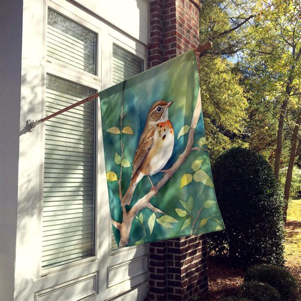 Vermont Hermit Thrush House Flag Online - Image 2