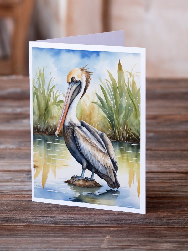 Louisiana Brown Pelican Greeting Cards Pack of 8 Sale - Image 2