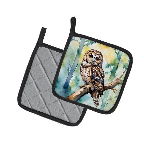 Spotted Owl Pair of Pot Holders Supply - Image 2
