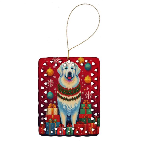 Great Pyrenees Holiday Christmas Porcelain Ornament Hot on Sale