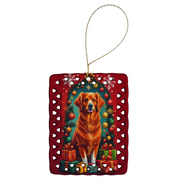Nova Scotia Duck Toller Holiday Christmas Porcelain Ornament Online Hot Sale