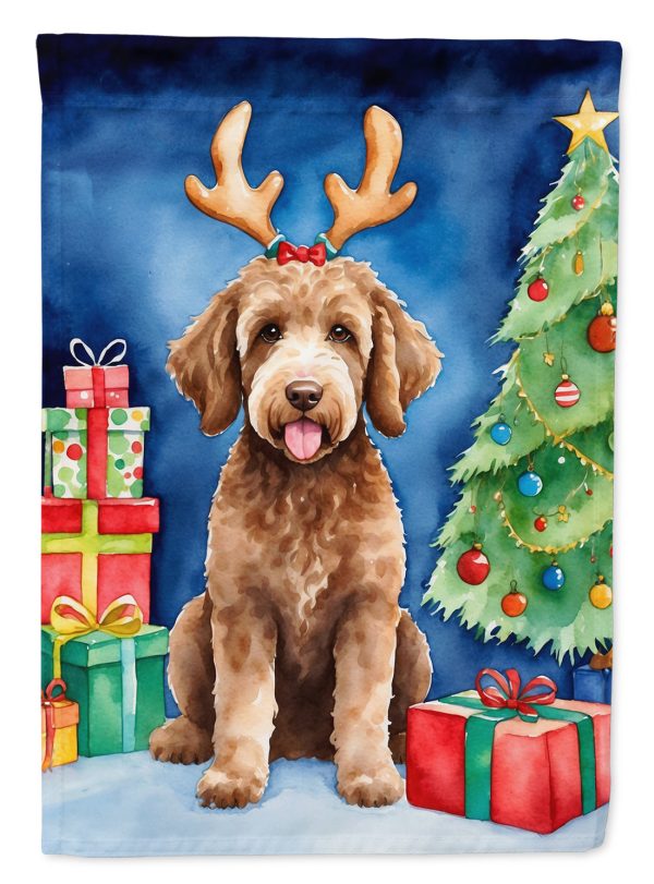 Labradoodle Christmas Reindeer House Flag Fashion