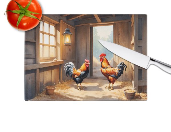 Chickens in the Coop Glass Cutting Board Sale - Image 4