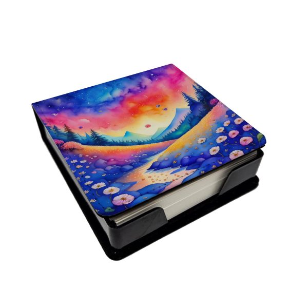 Colorful Periwinkles PU Leather Note Paper Holder Online