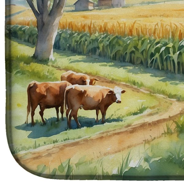Cows by the Cornfield Dish Drying Mat Online - Image 3