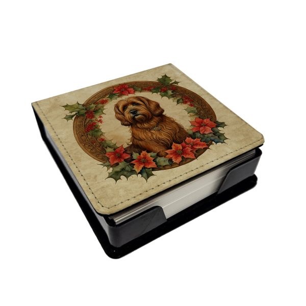 Briard Christmas Flowers PU Leather Note Paper Holder Online
