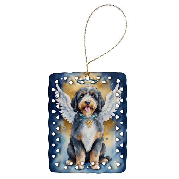 Bernedoodle My Angel Porcelain Ornament For Sale