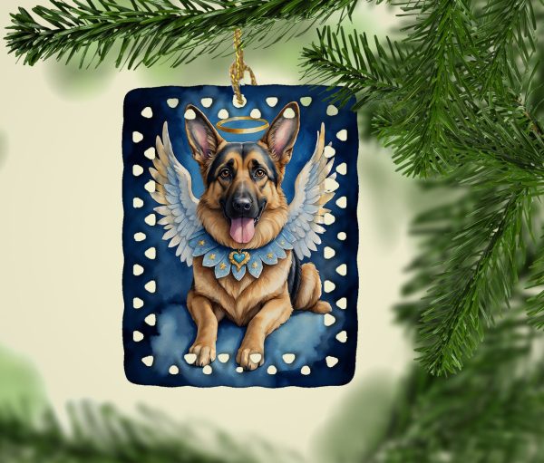 German Shepherd My Angel Porcelain Ornament Supply - Image 2