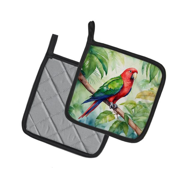 Eclectus Parrot Pair of Pot Holders on Sale - Image 2