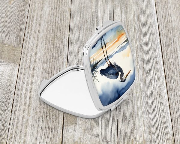 Blue Heron Barely Lit Sky Compact Mirror For Sale - Image 2