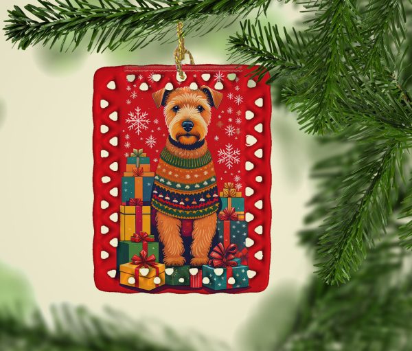 Lakeland Terrier Holiday Christmas Porcelain Ornament Online - Image 2