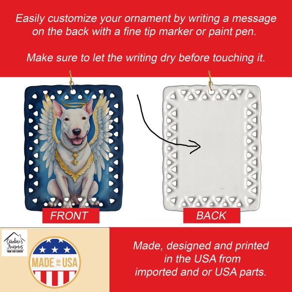 Bull Terrier My Angel Porcelain Ornament For Discount - Image 3
