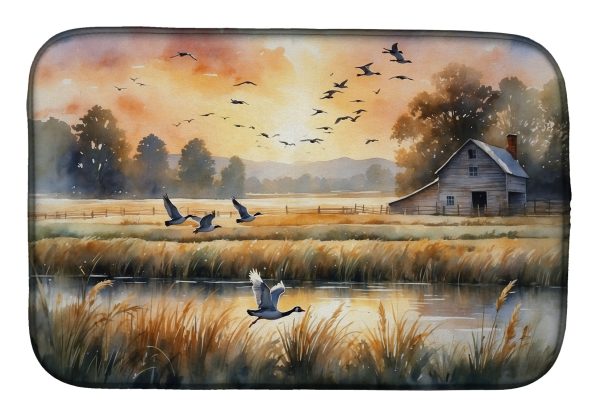 Geese in Flight Dish Drying Mat Online Sale