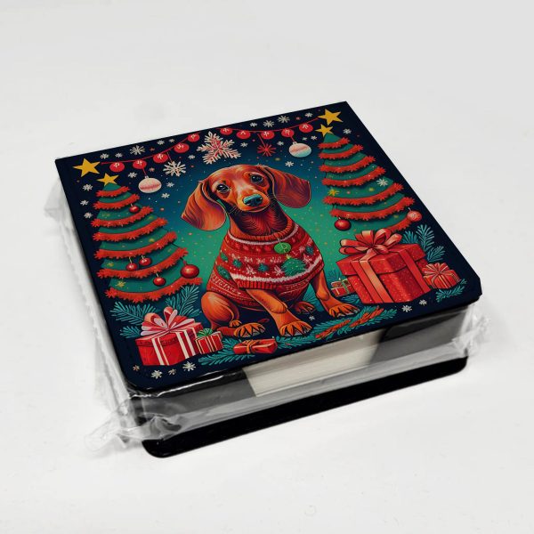 Dachshund Christmas PU Leather Note Paper Holder Online Hot Sale - Image 4