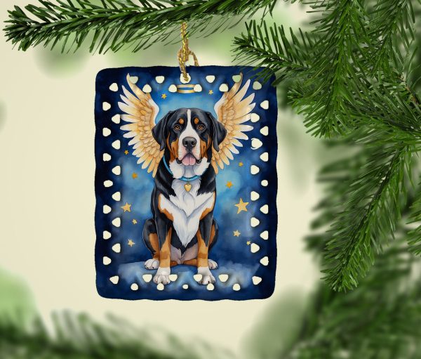 Greater Swiss Mountain Dog My Angel Porcelain Ornament Hot on Sale - Image 2