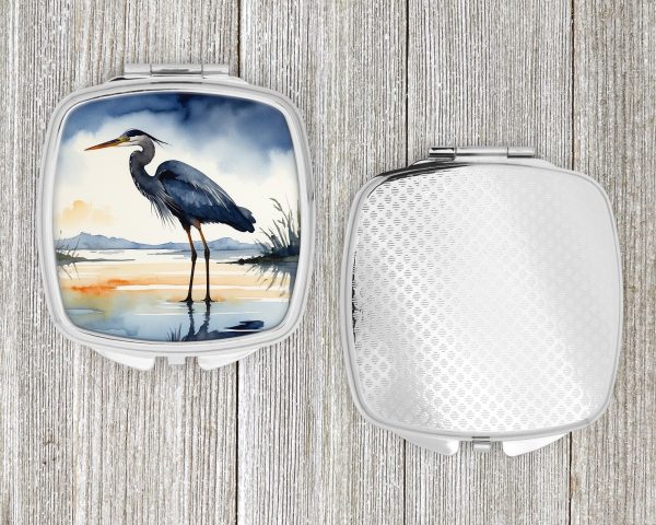Blue Heron Barely Lit Sky Compact Mirror For Sale - Image 4