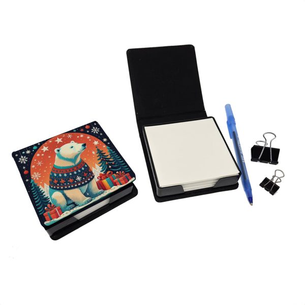 Polar Bear Christmas PU Leather Note Paper Holder Cheap - Image 2