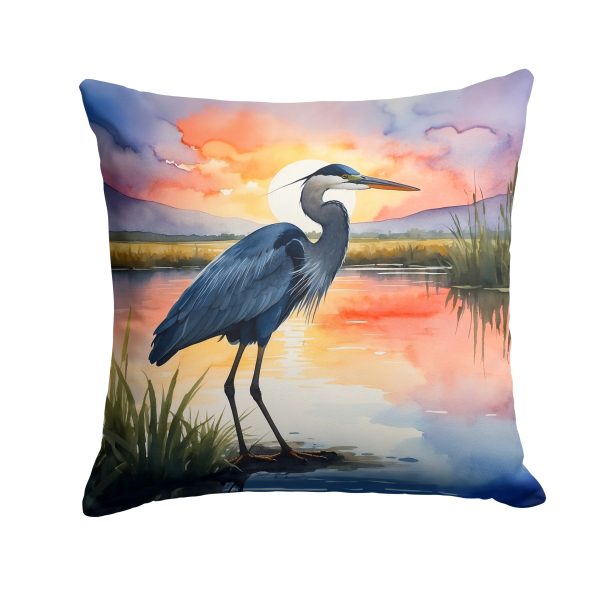 Blue Heron Setting Sun Throw Pillow Discount