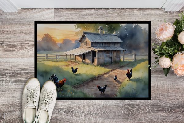 Chicken Coop at Dawn Doormat For Discount - Image 2