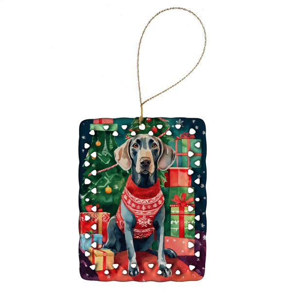 Weimaraner Christmas Porcelain Ornament Online