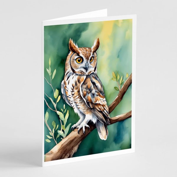 Western Screech Owl Greeting Cards Pack of 8 Supply