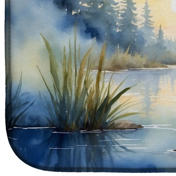 Blue Heron Emerging as the day fades Dish Drying Mat Discount - Image 4