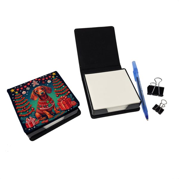 Dachshund Christmas PU Leather Note Paper Holder Online Hot Sale - Image 2