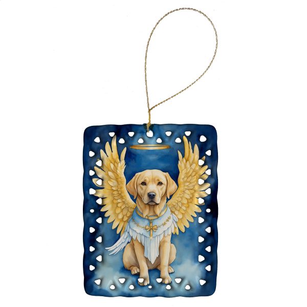 Yellow Chocolate Labrador Retriever My Angel Porcelain Ornament Discount