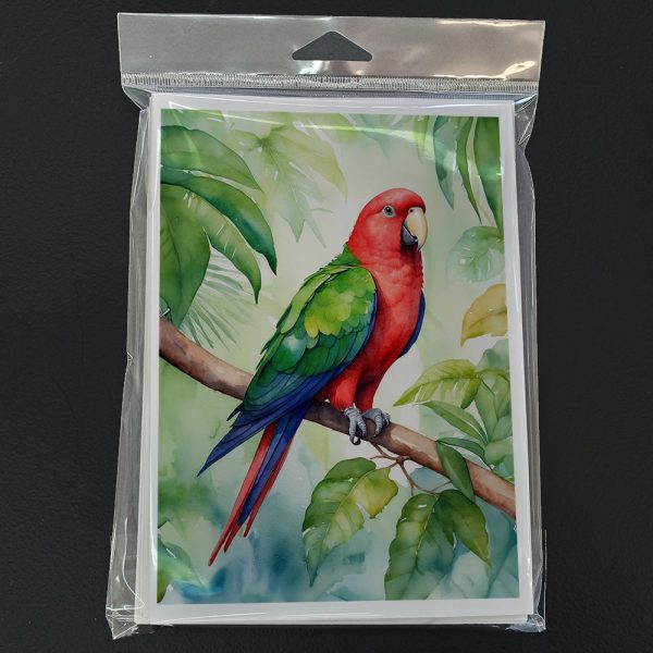Eclectus Parrot Greeting Cards Pack of 8 Hot on Sale - Image 3