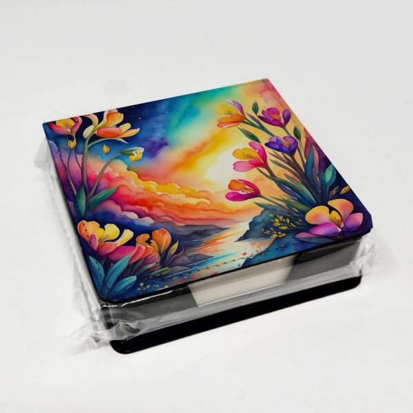 Colorful Freesia PU Leather Note Paper Holder Fashion - Image 4