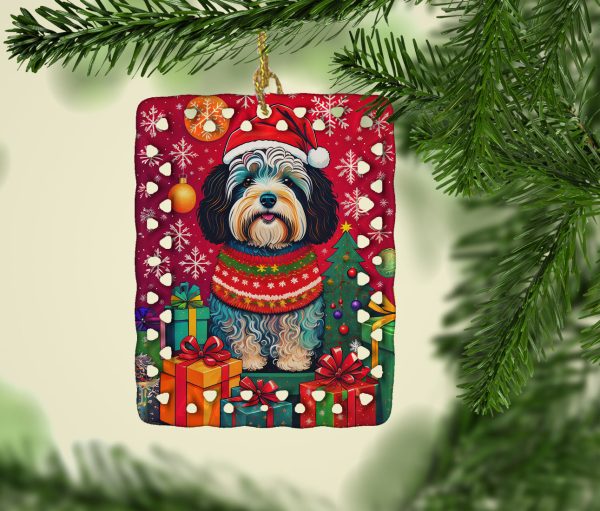 Havanese Holiday Christmas Porcelain Ornament For Discount - Image 2