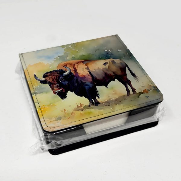 Wood Bison PU Leather Note Paper Holder on Sale - Image 4