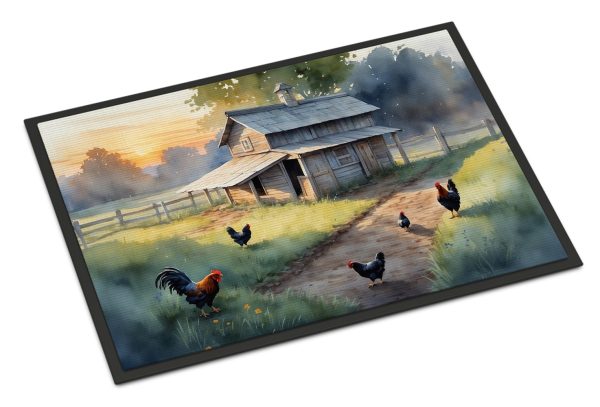 Chicken Coop at Dawn Doormat For Discount