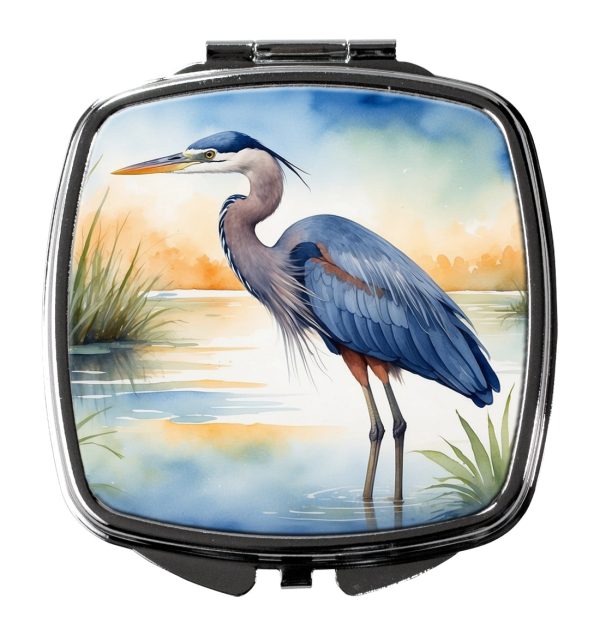 Blue Heron Emerging as the day fades Compact Mirror Online Sale
