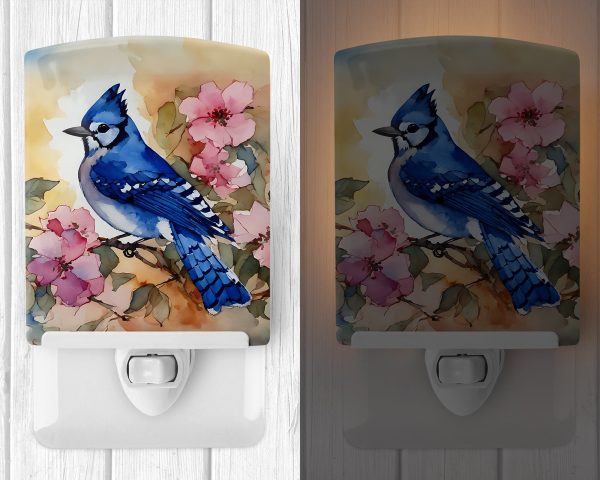 Blue Jay Ceramic Night Light Hot on Sale - Image 2