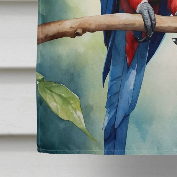Macaw Parrot House Flag Cheap - Image 4