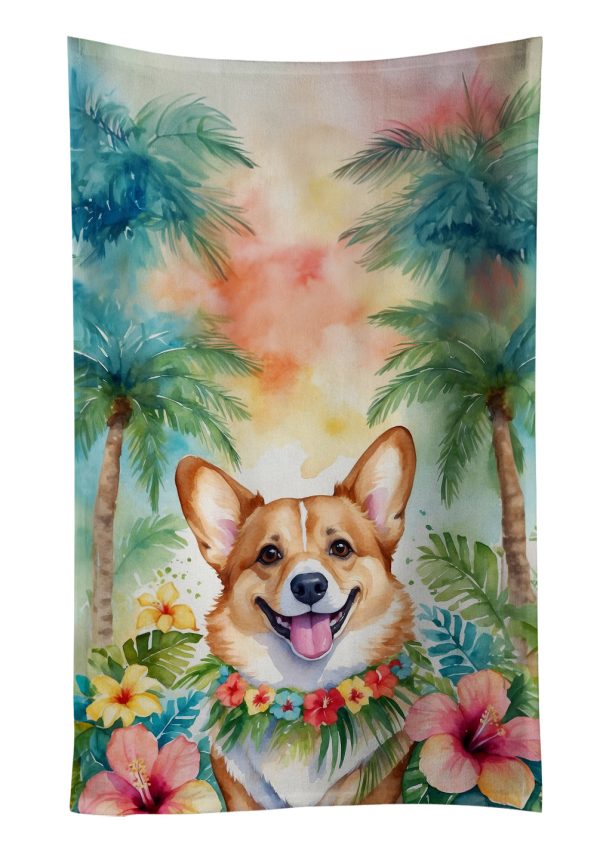 Corgi Luau Kitchen Towel For Cheap