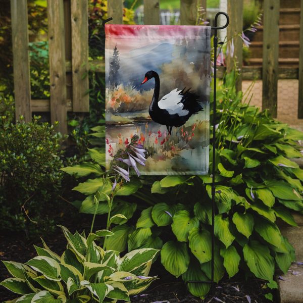 Black Swan Garden Flag – Outdoor Decorative Garden Flag Cheap - Image 2