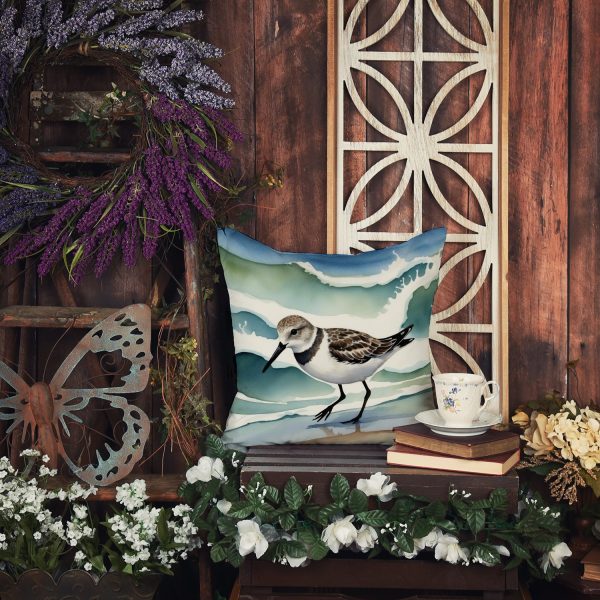 Sanderling Racing the Tide Throw Pillow Online Sale - Image 2