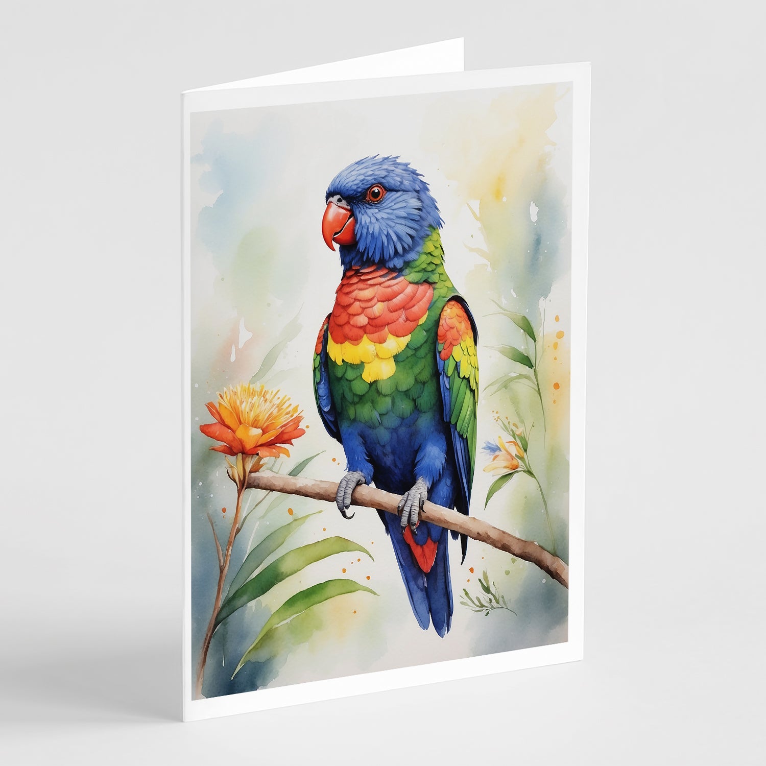 Rainbow Lorikeet Greeting Cards Pack of 8 Online now