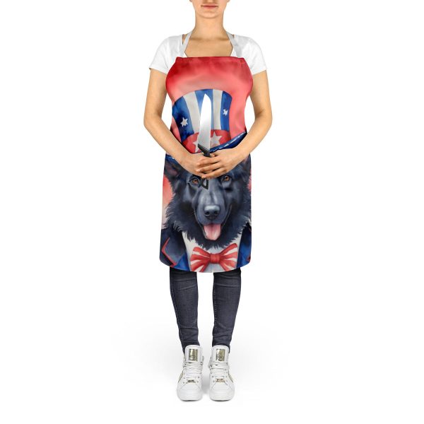 Belgian Sheepdog Patriotic American Apron For Sale - Image 5