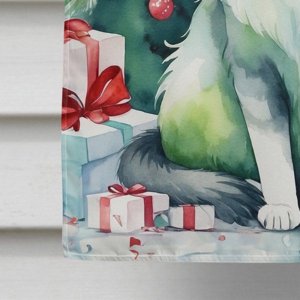 Oriental Longhair Cat By the Christmas Tree House Flag Hot on Sale - Image 4