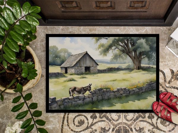 Donkey by the Stone Wall Doormat For Cheap - Image 3